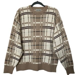 David Taylor Plaid Pull-Over Men’s Sweater Size M
